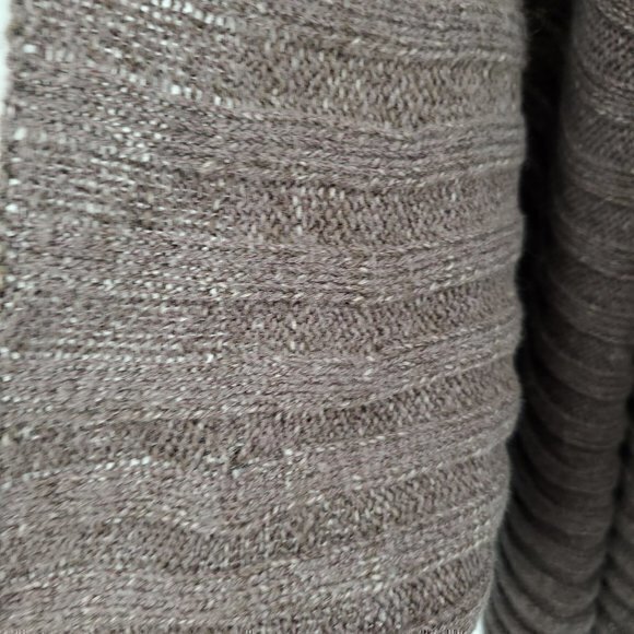 *Repair* Free People Oversized Ribbed Knit Open Cardigan S Blackberry Heather - Picture 15 of 16